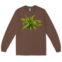 Chestnut Lemon Lime Dracaena Leaf Long Sleeve Tee - LillyAllenDesigns