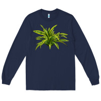 Navy Lemon Lime Dracaena Leaf Long Sleeve Tee - LillyAllenDesigns