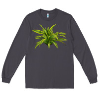 Smoke Lemon Lime Dracaena Leaf Long Sleeve Tee - LillyAllenDesigns
