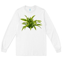 White Lemon Lime Dracaena Leaf Long Sleeve Tee - LillyAllenDesigns
