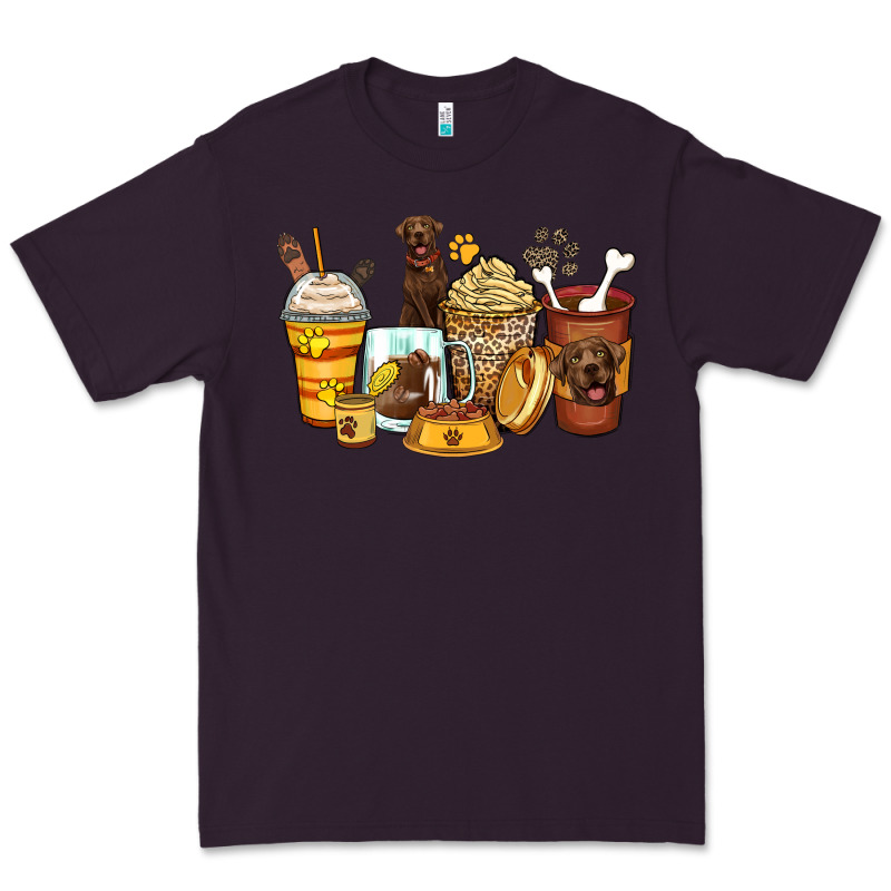 Labrador Retriever Coffee Cups Premium Tee by Zillion Design Studio | Teevron
