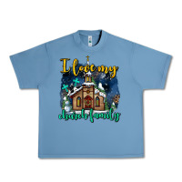 Pebble Blue Christmas church and snow   ı love my church family Urban Heavy Tee - AdoDesignShop