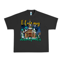 Pigment Black Christmas church and snow   ı love my church family Urban Heavy Tee - AdoDesignShop