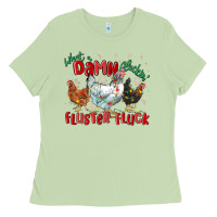 Matcha what a damn cluckin' fluster fluck chickens christ Ladies Tee - MaliasSmallBusiness