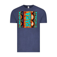 Vintage Denim aztec leopard glitter Vintage Tee - AdoDesignShop