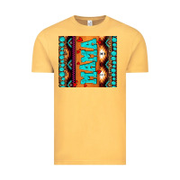 Vintage Mustard aztec leopard glitter Vintage Tee - AdoDesignShop