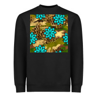 Black camouflage leopard gemstone seamless pattern Heavyweight Sweatshirt - BundleAndBundleShop