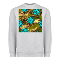 Heather Grey camouflage leopard gemstone seamless pattern Heavyweight Sweatshirt - BundleAndBundleShop
