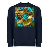 Navy camouflage leopard gemstone seamless pattern Heavyweight Sweatshirt - BundleAndBundleShop
