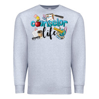 Heather Grey Counselor Life Premium Sweatshirt - LillyAllenDesigns