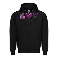 Black peace love dance Zipper Hoodie - MaliasSmallBusiness