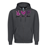 Smoke peace love dance Zipper Hoodie - MaliasSmallBusiness