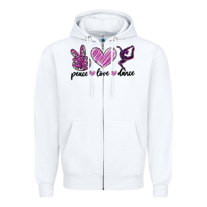Peace Love Dance Zipper Hoodie by MaliasSmallBusiness | Teevron