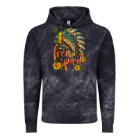Cloud Black free spirit sunflower and indian headdress Vintage Hoodie - HRA Design Shop