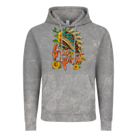 Cloud Rock free spirit sunflower and indian headdress Vintage Hoodie - HRA Design Shop