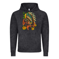 Vintage Black free spirit sunflower and indian headdress Vintage Hoodie - HRA Design Shop