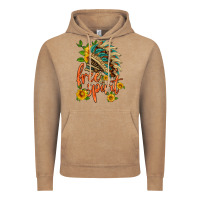 Vintage Coffee free spirit sunflower and indian headdress Vintage Hoodie - HRA Design Shop