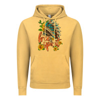 Free Spirit Sunflower And Indian Headdress Vintage Hoodie | Teevron