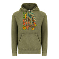 Vintage Olive free spirit sunflower and indian headdress Vintage Hoodie - HRA Design Shop
