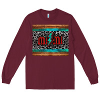 Burgundy leopard lightning bolt mimi mother's day Long Sleeve Tee - Jasminsmagicworld