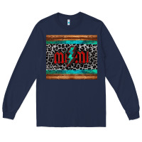 Navy leopard lightning bolt mimi mother's day Long Sleeve Tee - Jasminsmagicworld