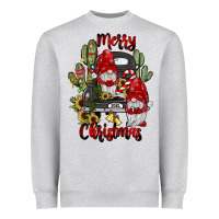 Heather Grey farm truck,merry christmas gnome Heavyweight Sweatshirt - JahusDesignShop