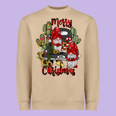 Farm Truck,merry Christmas Gnome Heavyweight Sweatshirt Designed By Jahusdesignshop