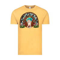Vintage Mustard hereford rainbow Vintage Tee - JahusDesignShop