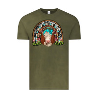 Vintage Olive hereford rainbow Vintage Tee - JahusDesignShop