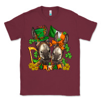 Burgundy st patricks donkeys with  shamrocks Classic Tee - AdoDesignShop
