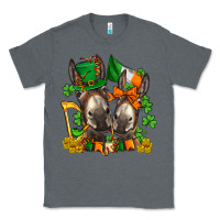Charcoal Heather st patricks donkeys with  shamrocks Classic Tee - AdoDesignShop