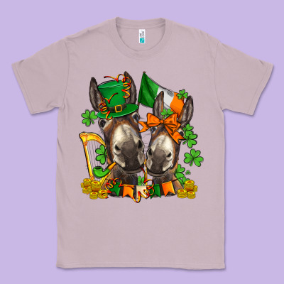 St Patricks Donkeys With  Shamrocks Classic Tee Designed By Adodesignshop