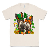 Natural st patricks donkeys with  shamrocks Classic Tee - AdoDesignShop