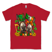 Red st patricks donkeys with  shamrocks Classic Tee - AdoDesignShop