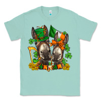 Seafoam st patricks donkeys with  shamrocks Classic Tee - AdoDesignShop