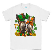 White st patricks donkeys with  shamrocks Classic Tee - AdoDesignShop
