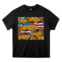 Black school bus American flag sunflower cowhide leopard Heavy Core Tee - Artiststas