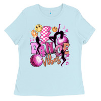 Baby Blue dance vibes Ladies Tee - MaliasSmallBusiness