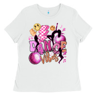 White dance vibes Ladies Tee - MaliasSmallBusiness