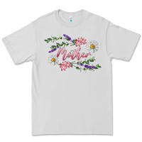 Dove Grey floral mother Premium Tee - RanaPortraitStore