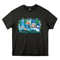 Asphalt merry christmas snowman gnomes Heavy Core Tee - Zillion Design Studio