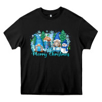 Black merry christmas snowman gnomes Heavy Core Tee - Zillion Design Studio