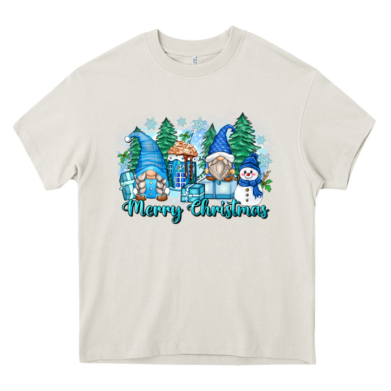 Merry Christmas Snowman Gnomes Heavy Core Tee by Zillion Design Studio | Teevron
