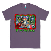 Lavender merry christmas western bull skull Classic Tee - AdoDesignShop