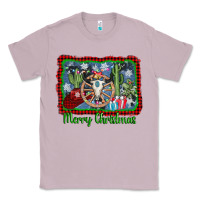 Lilac merry christmas western bull skull Classic Tee - AdoDesignShop