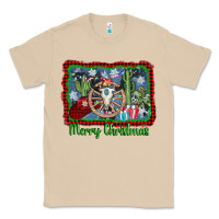 Merry Christmas Western Bull Skull Classic Tee | Teevron