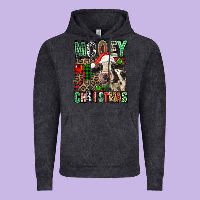 Mooey Christmas Vintage Hoodie Designed By Fadigitalartstudio
