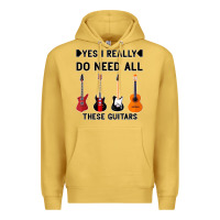 Antique Gold Yes I Really Do Need All These Guitars Premium Hoodie - Bettercallsaul