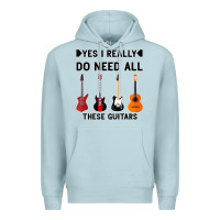 Blue Mist Yes I Really Do Need All These Guitars Premium Hoodie - Bettercallsaul