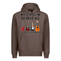 Coffee Yes I Really Do Need All These Guitars Premium Hoodie - Bettercallsaul